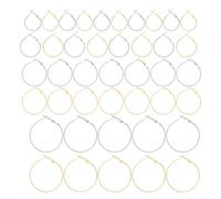 iplusmile Pendientes de Aro Franceses Cierre de Camarón Accesorios para Hacer Pendientes DIY Juego de 64 Piezas en Colores Dorado y Blanco K para Mujer Ideales para Bodas y Festivales