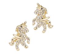 iplusmile Pendientes de Unicornio con Zirconia Cúbica Plata Diseño Creativo y Elegante Bisutería Única para Mujeres y Niñas para Fiestas y Regalos