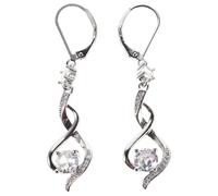 iplusmile Pendientes Espiral De Gemas De Imitación Pendientes Colgantes Espiral Llamativos Para Fiesta De Boda Obsequio De Cumpleaños Para Mujer