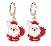 iplusmile Pendientes Navideños de Papá Noel Pendientes Colgantes de Aleación Esmalte 1 Par para Fiestas de Navidad y Cosplay