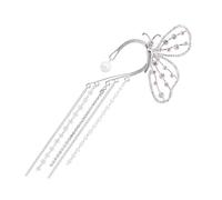 iplusmile Pendientes Puños Oreja Mujer con Borlas Largas y Diseño de Mariposas Pendientes Trepadores Elegantes para Fiestas y Bodas Joyería Creativa para Mujer