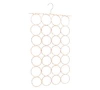 iplusmile Percha Plegable para Bufandas Chales y Corbatas 28 Anillos Multicolor Colgador Giratorio 360° Compacto y Ligero para Armario y Maleta Organizador Práctico para Hogar