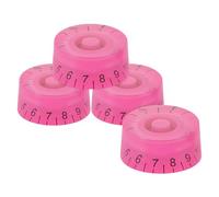 iplusmile Perillas para Guitarra Eléctrica Acrílicas Rosa 4 Piezas Control Giratorio de Volumen y Tono Potenciómetros para Instrumentos Musicales Accesorio para Presentaciones y Estudio