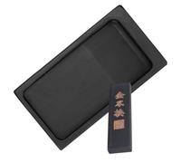 iplusmile Piedra de Tinta China para Caligrafía 5 Pulgadas con Barra de Tinta Losa para Moler y Conservar Apta para Pintura y Escritura Tradicional Herramienta Clásica para Estudiantes y