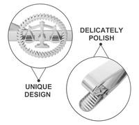 iplusmile Pinza de Corbata de Acero Inoxidable para Hombre Diseño Balanza de Justicia Clip Metálico Plateado para Traje Adecuado para Negocios Bodas y Fiestas Formales