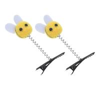 iplusmile Pinza Pelo Diseño de Abeja Amarilla, Material de Hierro y Algodón, Fácil de Usar y Cómoda, Adecuado para Actuaciones y Fiestas de Temporada