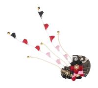 iplusmile Pinza Pelo Estilo Japonés con Flores y Borlas Accesorio Tradicional para Festivales Nupciales Decoración de Kimono para Mujeres y Niñas