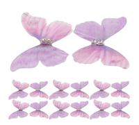 iplusmile Pinzas Cabello Mariposas 3D de Tul Doble Capa Moradas 100 Unidades Mini Horquillas para Cosplay y Disfraces Navideños Accesorios para Mujeres y Adolescentes