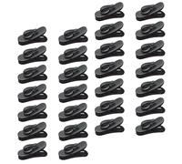 iplusmile Pinzas Giratorias para Auriculares 100 Unidades, Clip para Cable de Auriculares de Plástico Negro Flexible, Organizador de Cables Portátil para Uso en Correr y Caminar