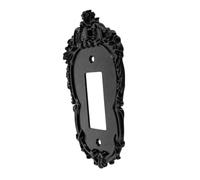iplusmile Placa de Interruptor para Protección Eléctrica y Bloqueo de Polvo Negro Estilo Barroco Vintage de Plástico Superficie Tallada para Adecuado para Dormitorio y Decoración del Hogar