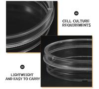 iplusmile Placas de Petri con Tapa 60 MM para Cultivo Celular Placas de Laboratorio Transparentes de Plástico Juego de 10 Unidades Antideslizantes para Experimentos Biológicos E