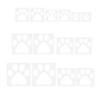 iplusmile Plantillas para Pintar Huellas de Perro y Gato Plantilla de Plástico Hueca Reutilizable 14 Piezas para Manualidades Decoración de Paredes y Arte Mural