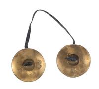 iplusmile Platillos de Dedo de Latón para Danza del Vientre, Zills Metálicos Pequeños para Práctica Musical, Instrumento de Percusión para Rituales y Música Étnica, Par de Platillos
