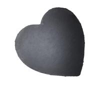 iplusmile Plato de Piedra Forma de Corazón 25X25 CM Negro Tabla de Quesos y Bandeja de Embutidos para Servir Aperitivos Casa y Restaurantes