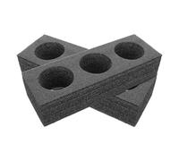 iplusmile Portavasos para Café y Té 3 Orificios, Soporte Estable de Espuma de Perla Negro, Paquete de 2 Piezas para Llevar Bebidas Frías Vida Diaria Reutilizable