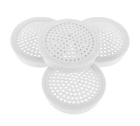 iplusmile Protector de Rejilla Redonda para Altavoz de Coche 2 Pulgadas, Malla Reforzada Beige, 4 Piezas, Cubierta Decorativa para Subwoofer y Bocina, Resistente a Impactos Audio Automotriz