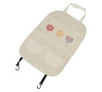 iplusmile Protector de Respaldo de Asiento para Coche Antipatadas con Estampado de Oso de Dibujos Animados Tapete Resistente Organizador con Bolsillos Colgante para Suv y Vehículos