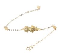 iplusmile Pulsera Feng Shui Dorada Ajustable de Pi Yao, Cadena Fina Unisex, Joyería Amuleto de Protección y Riqueza para Uso Diario y Viajes Conmemorativos Estilo Aleatorio