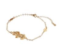 iplusmile Pulsera Feng Shui Unisex de Amuleto Pi Yao Dorado Joyería de Protección para Atraer Fortuna y Riqueza Diseño Tradicional Chino para Uso Diario