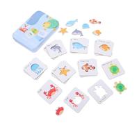 iplusmile Puzzle Educativo de Madera para Interactivo de Cognición Temprana con Coloridas Juguete Didáctico para Desarrollo Intelectual y Reconocimiento de Colores para Padres Hijos