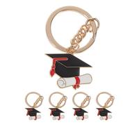 iplusmile Recuerdos de Graduación Llavero de Metal Negro Colgante de Bolso de Aleación de Zinc 5 Piezas para Obsequio de Graduación
