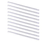 iplusmile Regla Triangular Transparente de Plástico 20 CM Juego de 10 Unidades para Estudiantes Regla de Escala Multifunción para Dibujo y Medición Escolar Herramienta Didáctica Ligera y