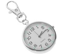 iplusmile Reloj De Bolsillo Llavero para Enfermeras Pequeño De Acero Inoxidable Funcional Portátil Uso Médico Vigilancia Sanitaria