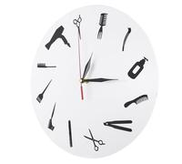 iplusmile Reloj Decorativo de Pared Silencioso y Elegante para Peluquería en Acrílico Blanco para de Salón y Habitación Informática