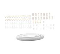 iplusmile Riel de Cortina Flexible para Techo Sistema de Riel de Metros Fácil Instalación y Corte para Ventanas y Cortinas de Bahía Compatible con Rieles para RV