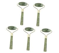 iplusmile Rodillo de Belleza para Ojos Natural Jade 5 Piezas, Masajeador de Ojos Facial para Cuidado Piel, Herramienta Liviana de Piedra Verde para Relajación y Antienvejecimiento, Uso