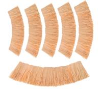 iplusmile Rollo de Paja Artificial 6X20 CM 6 Piezas para Techo de Paja Falsa Realista Material Sintético para Bricolaje y Decoración de Mini Jardines Casas de Muñecas y Fardos de Heno