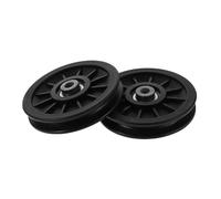 iplusmile Rueda de Polea de Nylon Negra para Equipo de Gimnasio Repuesto de Polea de Cable de 105 MM de Diámetro 2 Unidades Cojinetes Duraderos para Entrenamiento Silencioso y Uso