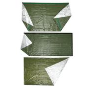 iplusmile Saco de Dormir de Emergencia Portátil y Ligero Color Verde con Colchoneta Térmica PE para Inspección y Aventura al Aire Libre