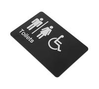 iplusmile Señal de Baño Accesible con Braille y Adhesivo para Puertas Símbolo Unisex para Inodoros Placa Indicadora para Oficinas y Negocios Fácil Instalación y Alta Visibilidad