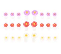iplusmile Separadores de Dedos de Silicona 24 Piezas, Espaciadores de Pedicura Forma de Flor, 3 Sets (,), para Decoración de Uñas y Corrección de Dedos Pies