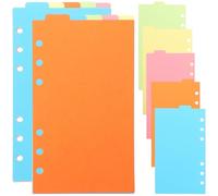 iplusmile Separadores de Índice Verticales A5 Coloridos, 6 Juegos de Papel Perforado para Cuadernos, Divisores Organizadores para Oficina, Escuela y Estudio Bíblico, Tarjetas de Índice