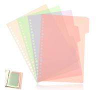 iplusmile - Separadores para archivador A5 (8,35 x 6,18 pulgadas) - Impermeables y organizadores Multi-sujetos con fundas - para oficina, escuela, estudiantes y almacenamiento de cuadernos en espiral