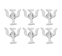 iplusmile Set de 6 Broches Vintage Símbolo de Psicología en Aleación Plateada, Pin de Solapa Elegante para Vestidos y Chaquetas, Accesorio Adecuado para Terapeutas y Estudiantes