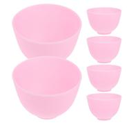 iplusmile Set de 6 Recipientes Faciales de Silicona Rosa Tamaño Mediano para Mezclar Mascarillas y Productos de Belleza Kit Versátil para Cuidado Piel y Uso en Spa Doméstico