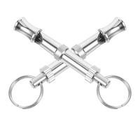 iplusmile Silbato para Perros de Entrenamiento de Metal Plata Sonido Ultrasónico Manos Libres y Cordón, Adecuado para Cachorros y Dueños de Mascotas, Pack de 2 Unidades