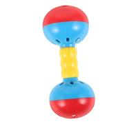 iplusmile Sonajero de Doble Cabeza para Bebés Juguete Sensorial Portátil de Plástico Seguro Campana Manual Ligera para Niña Entretenimiento y Desarrollo Temprano Color Color Aleatorio