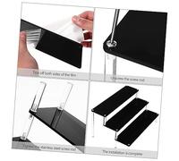 iplusmile Soporte Acrílico Escalera de Exhibición de Negro para Organizador de Perfumes y Colección de Figuritas Pequeñas