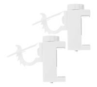 iplusmile Soporte de Barra para Cortina sin Taladrar Adhesivo 2 Piezas Blanco Abs y PP Ajustable para Barras de Diámetro Menor a 1.5 Cm Adecuado para Cortinas y Toallas
