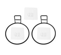 iplusmile Soporte de Fijación 3 Adhesivos para Cuencos de Colgante de Plástico y Hierro, 2piezas Rectangular sin para Jaula o Casa