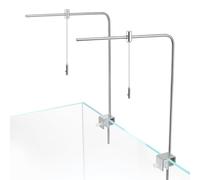 iplusmile Soporte de iluminación para acuario, 1 juego práctico para acuario, universal, aleación de aluminio, soporte colgante para tanque de peces (plata)