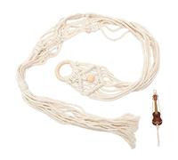 iplusmile Soporte de Pared de Macramé para Ukulele y Guitarra Colgador de Instrumentos de Algodón de Instalar Decoración Bohemia para Hogar