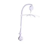 iplusmile Soporte Móvil para Cuna de Niña con Caja Musical Giratoria Brazo Abs Blanco de Cuna Montaje Estable para Niña