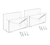 iplusmile Soporte Organizador de Correo Acrílico Transparente para Escritorio, Porta Sobres y Cartas, 2 Unidades, Clasificador para Oficina, Escuela y Hogar, Expositor de Postales Fácil