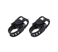 iplusmile Soporte para Linterna de Bicicleta Ajustable 360° Negro Clip de Plástico Antideslizante Almohadilla Protectora 2 Piezas para Manillar Accesorio para Luces Delanteras y Traseras