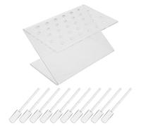 iplusmile Soporte para Uñas a Presión de Plástico Resistente 32 Agujeros para Exhibición y Práctica de Arte de Uñas, Organizador de Esmaltes y Tabla de Colores para Técnicos Profesionales